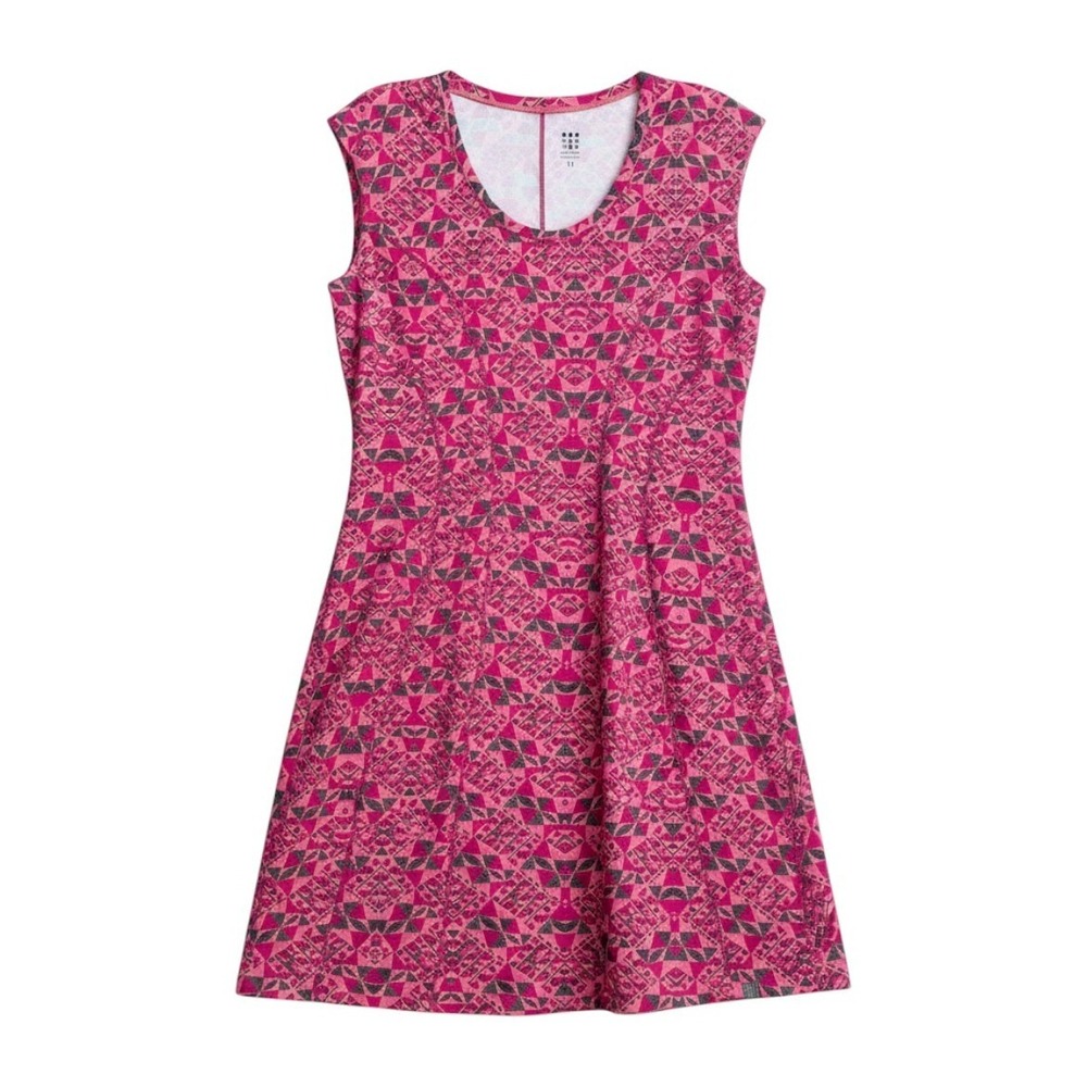 Title Nine Dream Dress Medium Pink‎ Geometric Print Sleeveless Athletic Medium